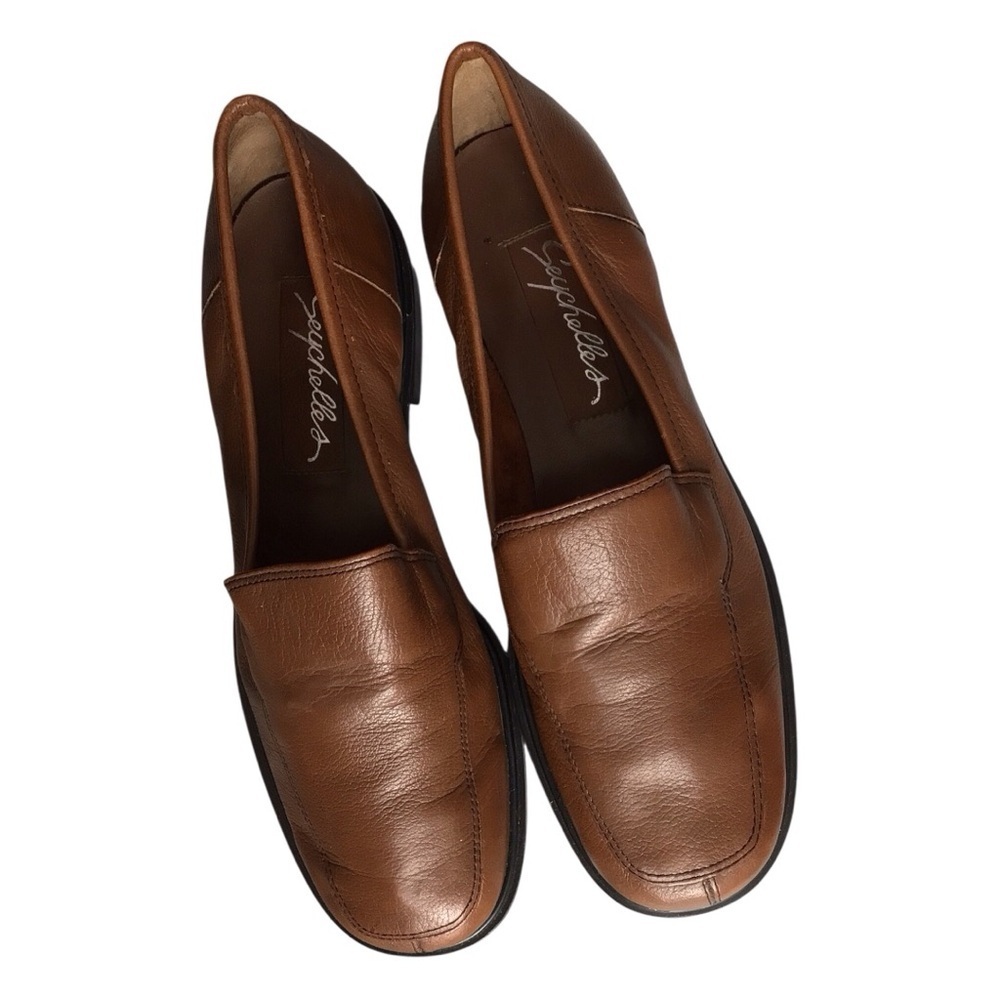 Seychelles Tan Leather Mules size 8.5